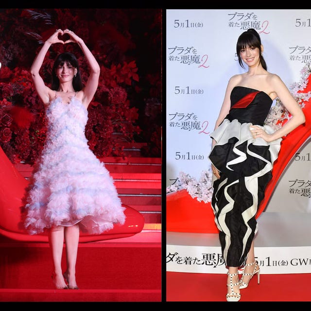 Anne Hathaway divatpillanatai a Devil Wears Prada 2. promóján