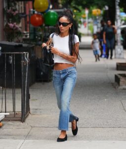 Saint Laurent Bag Completes Zoë Kravitz’s Casual NYC Look